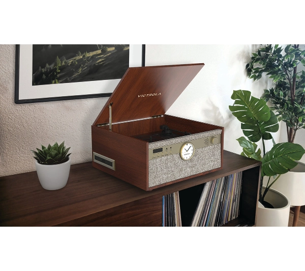 Victrola Century Signature+ 6-in-1 VTA-835SB-WLN-INT  Manualny Napęd paskowy Bluetooth CD Kaseta Orzech - Kup na Raty - RRSO 0%
