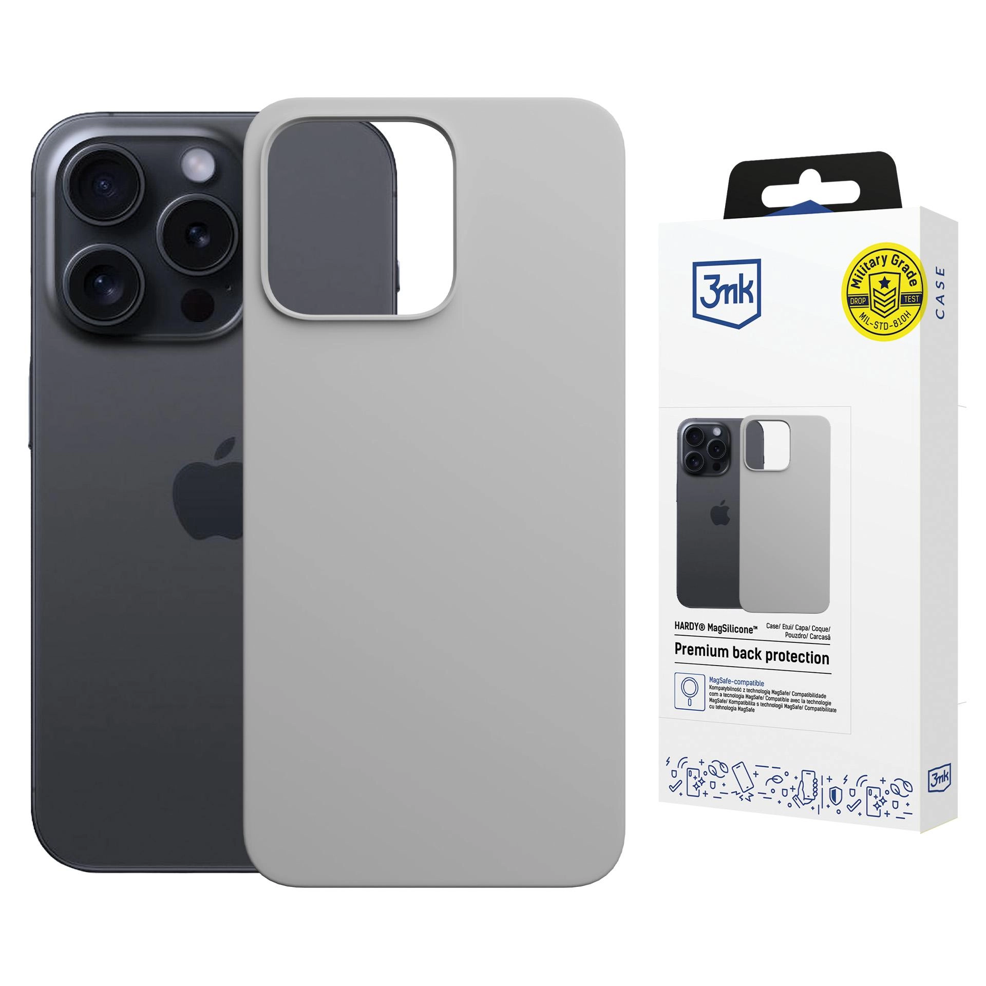 Etui 3mk Hardy MagSilicone Natural Titanium do iPhone 16 Pro