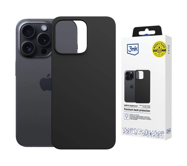 3mk Hardy MagSilicone Graphite do iPhone 15 Pro