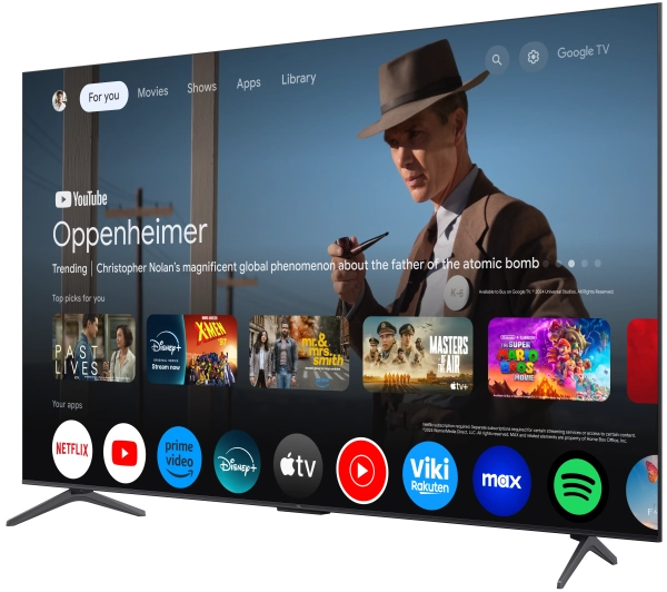 TCL 50C6K 50" QD-Mini LED 4K 144Hz Google TV Dolby Vision IQ Dolby Atmos HDMI 2.1 DVB-T2 - Kup na Raty - RRSO 0%