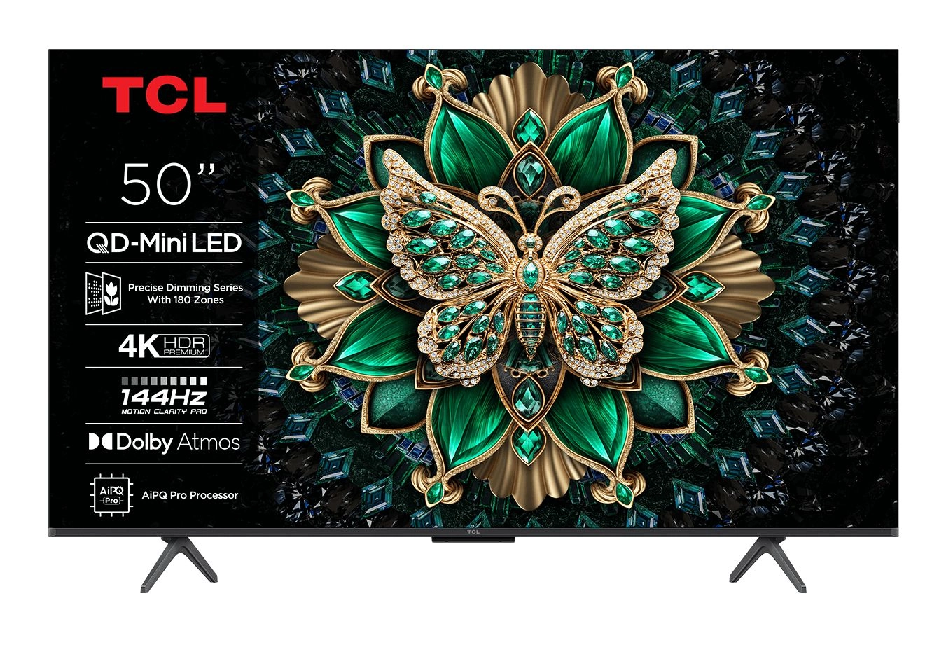 Telewizor TCL 50C6K 50" QD-Mini LED 4K 144Hz Google TV Dolby Vision IQ Dolby Atmos HDMI 2.1 DVB-T2