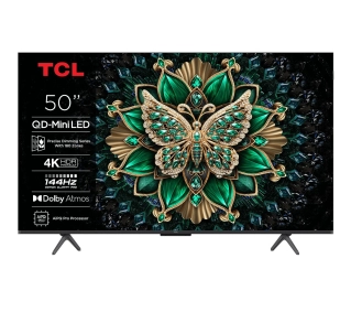 TCL 50C6K 50" QD-Mini LED 4K 144Hz Google TV Dolby Vision IQ Dolby Atmos HDMI 2.1 DVB-T2 - Kup na Raty - RRSO 0%