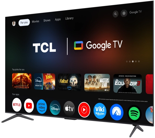 TCL 50C6K 50" QD-Mini LED 4K 144Hz Google TV Dolby Vision IQ Dolby Atmos HDMI 2.1 DVB-T2 - Kup na Raty - RRSO 0%