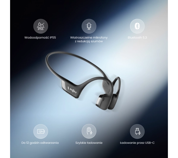 Shokz OpenRun Pro 2 Mini Przewodnictwo kostne Bluetooth 5.3 Czarny - ⚡ EURO HIT CENOWY! ⚡ - Kup na Raty - RRSO 0%