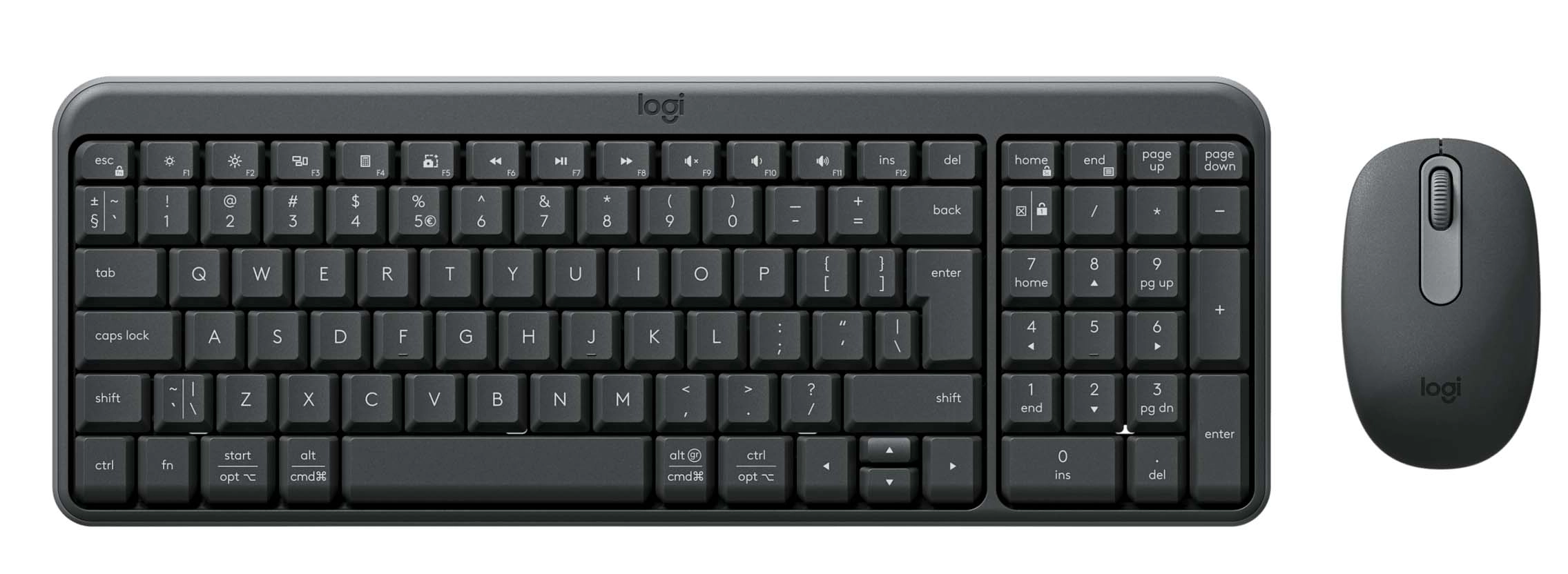 Zestaw Logitech MK250 Compact Grafitowy