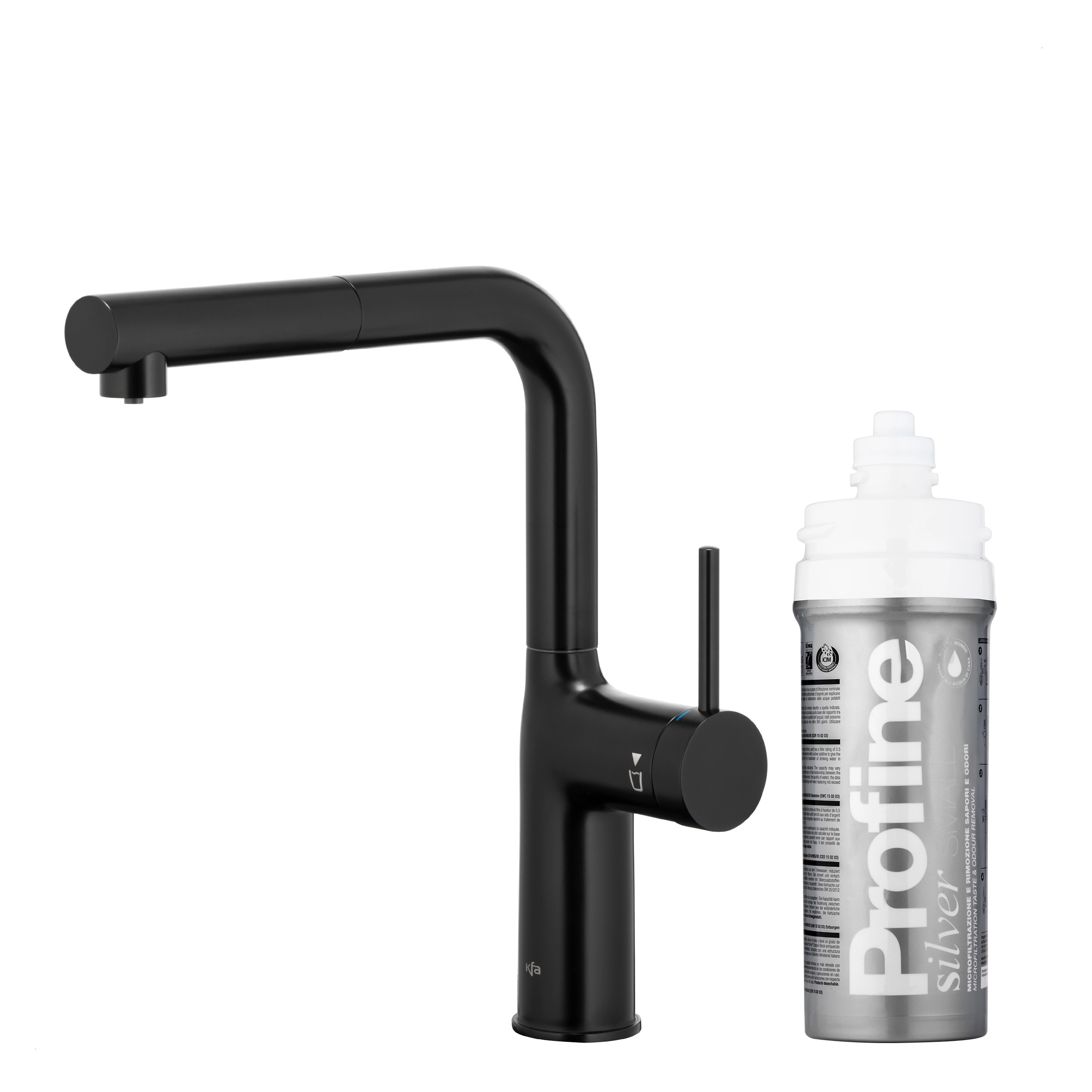 Bateria KFA Armatura Duero Pure Move 6623-424-81 Czarny Stal szlachetna