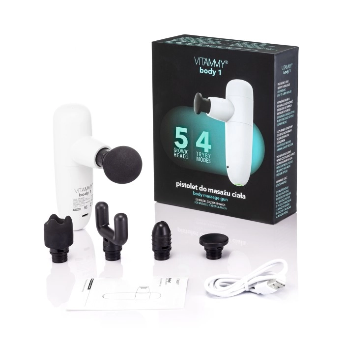 Pistolet do masażu Vitammy Body 1 5 nakładek 5h