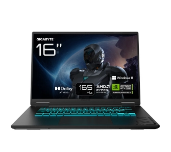 Laptop gamingowy Gigabyte Gaming A16 3VHK3EE893SH 16" 165Hz R7 260 16GB RAM 512GB Dysk SSD RTX5060 DLSS4 Win11 Czarny
