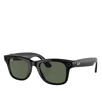 Okulary AR Ray-Ban RW4006 Meta Wayfarer Shiny Black G15 Green
