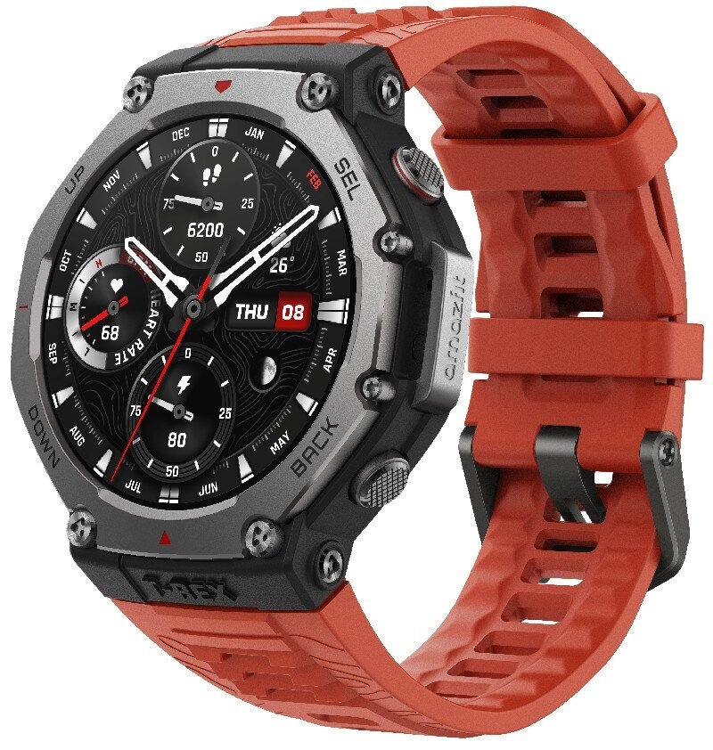 Smartwatch Amazfit T-Rex 3 Funkcje AI Czerwony