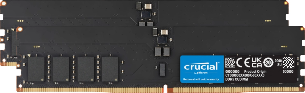 Pamięć RAM Crucial DDR5 CUDIMM 32GB (2x16GB) 6400 CL52 Czarny