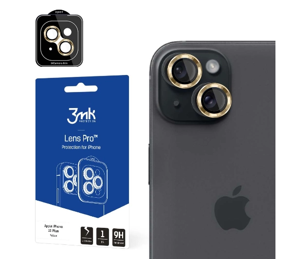 3mk Lens Protection Pro do iPhone 15 Plus Zółty