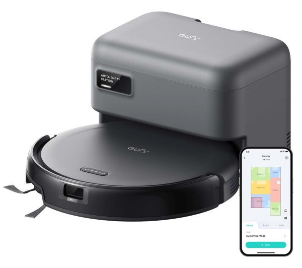 Roboty sprzątające - Eufy C10 Stacja oczyszczająca Tworzenie mapy pomieszczenia 51dB Czarny