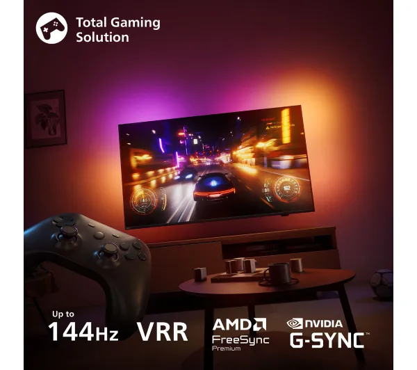 Philips OLED+ 55OLED910/12 55" OLED 4K 144Hz Google TV Funkcje AI Ambilight Dolby Vision Dolby Atmos Dźwięk B&W HDMI 2.1 - Kup na Raty - RRSO 0%