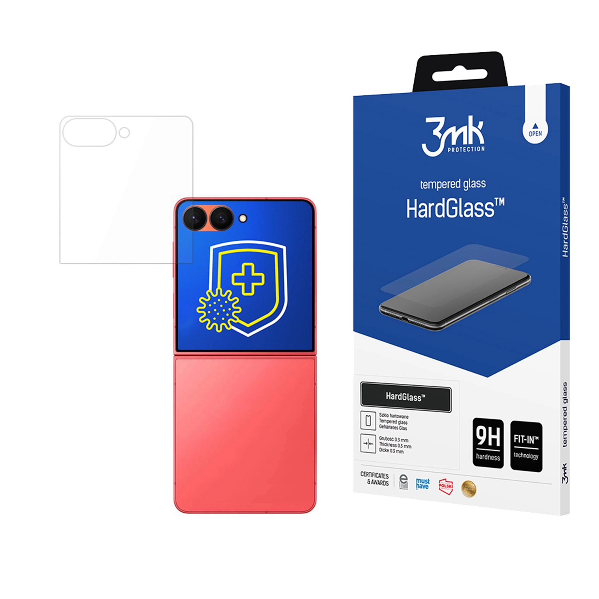 Szkło hartowane 3mk HardGlass do Samsung Galaxy Z Flip 7 5G (Front)