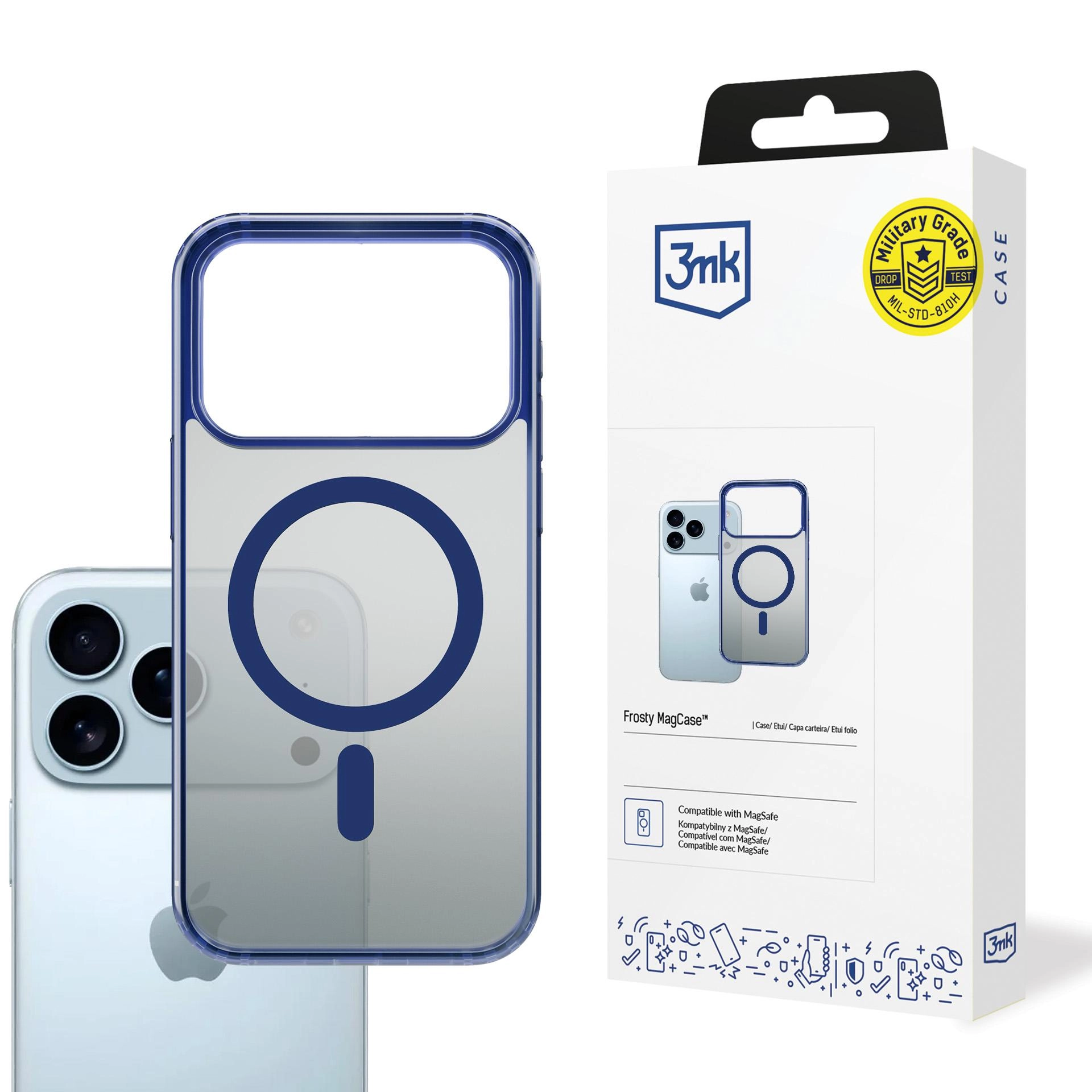 Etui 3mk Frosty MagCase Blue do Apple iPhone 17 Pro