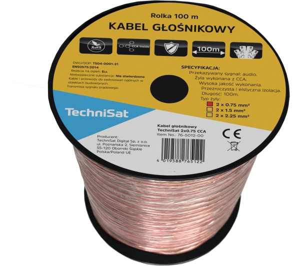 TechniSat 76-5012-00A  2x0,75mm, 100m