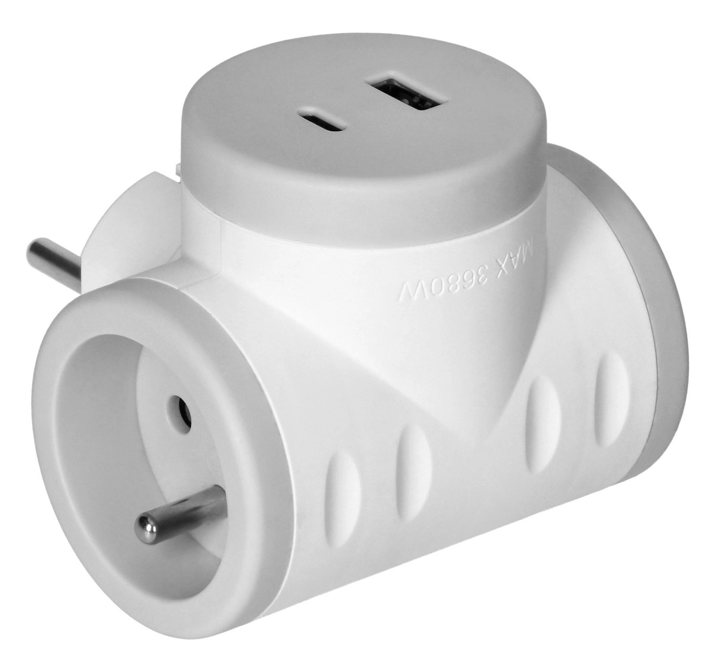 Rozgałęziacz Orno OR-AE-13281/G 2 gniazda Biały