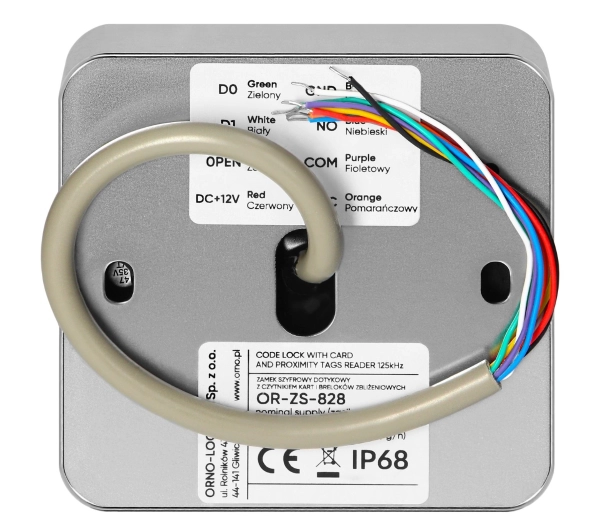 Orno szyfrowy dotykowy OR-ZS-828 czytnik kart i breloków Wi-Fi IP68 Tuya Smart