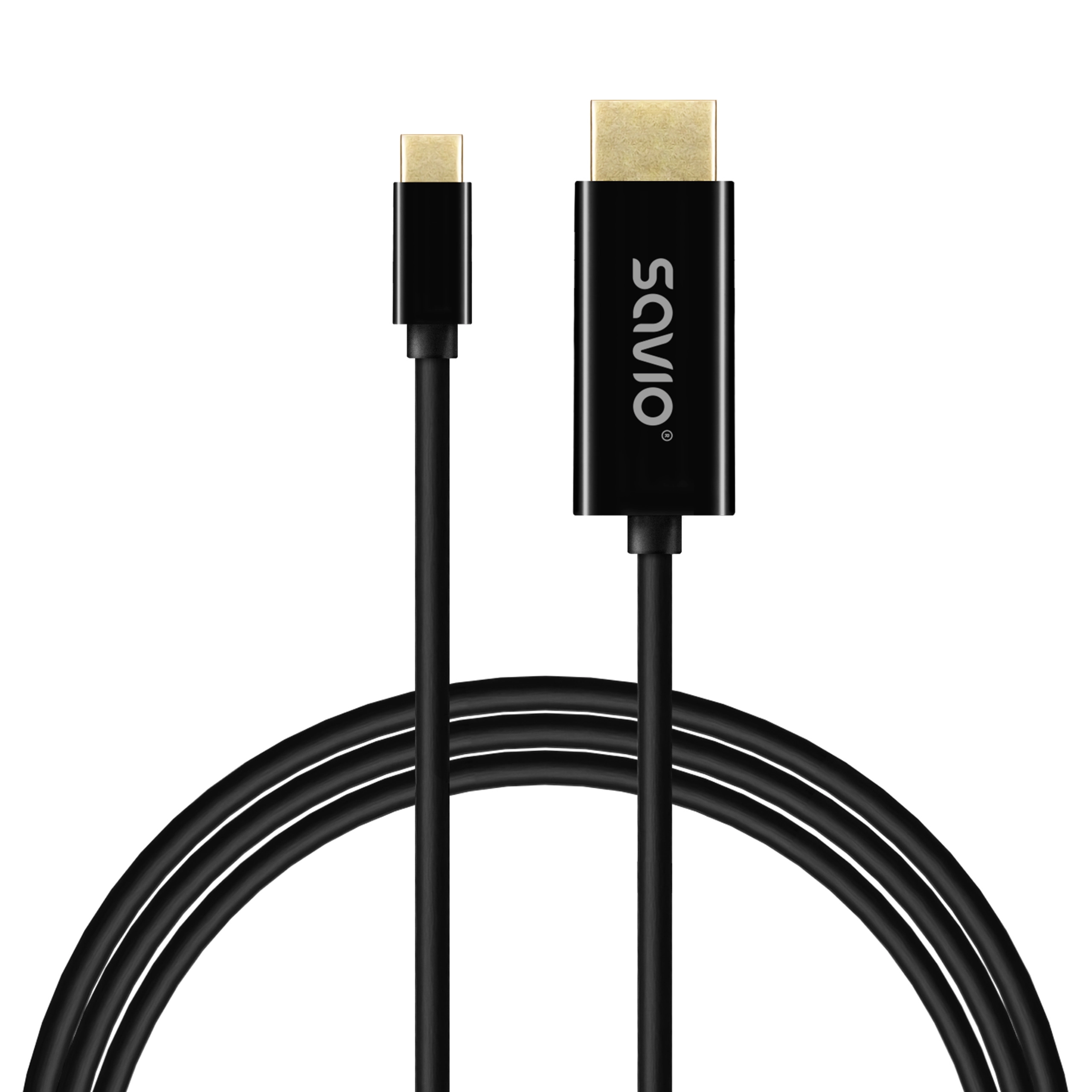 Kabel HDMI Savio CL-191 USB-C - HDMI 30Hz 2m Czarny