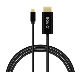 Kabel HDMI Savio CL-191 USB-C - HDMI 30Hz 2m Czarny