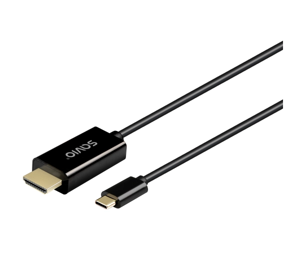 Savio CL-191 USB-C - HDMI 30Hz 2m Czarny
