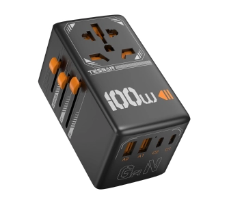 Adapter podróżny Tessan TS-WTA04 100W 2x USB-C 2x USB-A