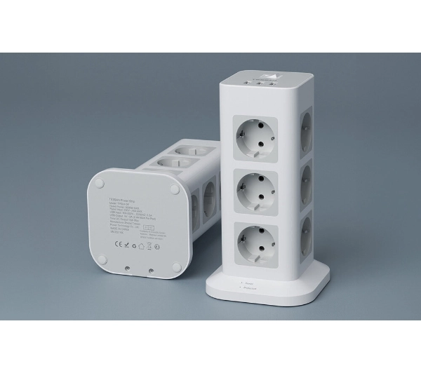 Tessan TS-TPS04-DE 12 gniazd 3x USB-A  Biały