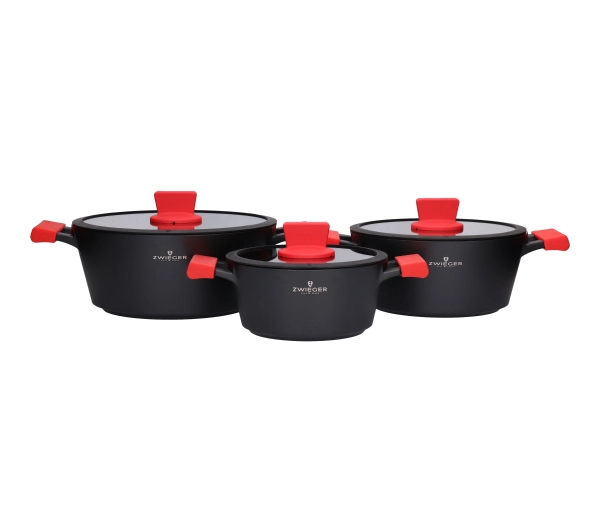 Garnki - Zwieger Obsidian ZW-GO-0930 Indukcja aluminium 6 elementów