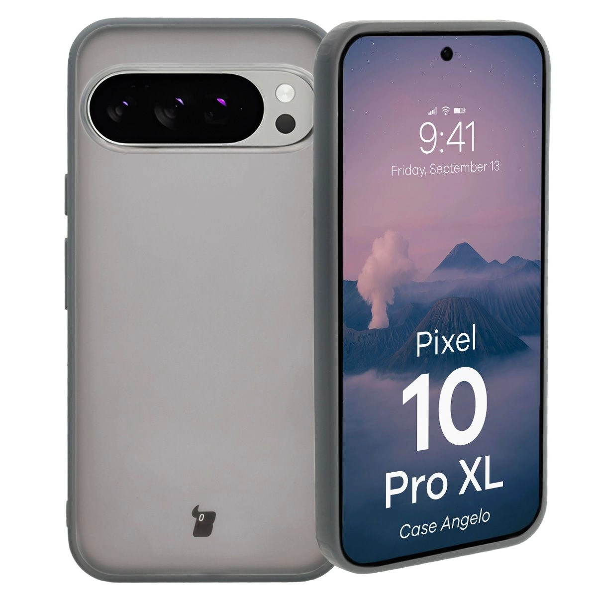 Etui Bizon Angelo do Google Pixel 10 Pro XL z szarą ramką