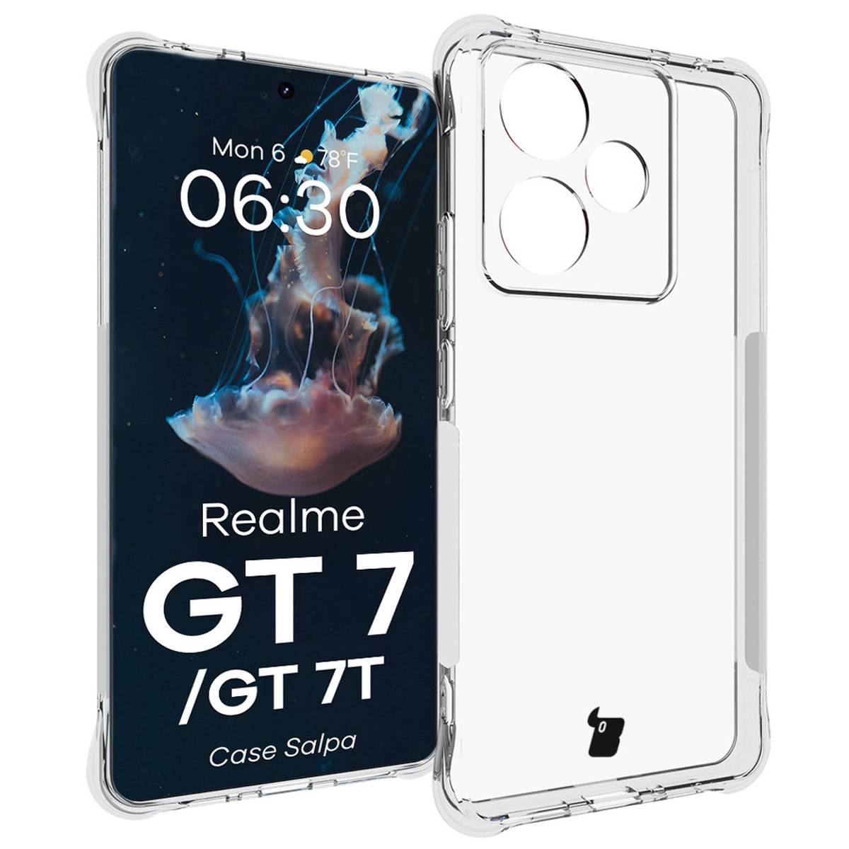 Etui Bizon Salpa do Realme GT 7 / Realme GT 7T Przezroczysty
