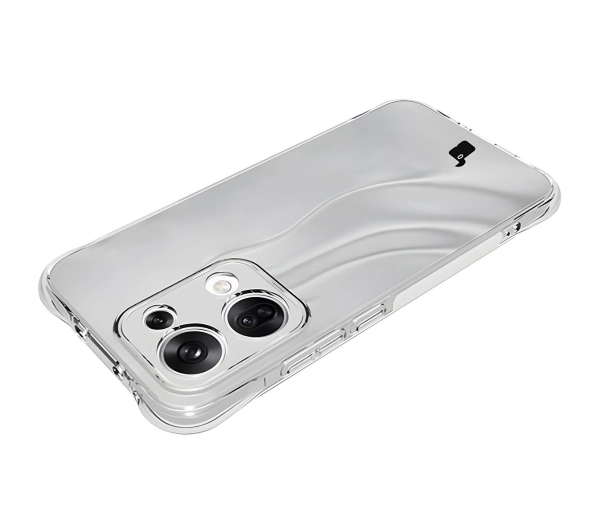 Bizon elastyczne etui Salpa + 2x szkło hartowane Clear Pack do Oppo Reno13