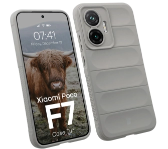 Etui Bizon Tur do Xiaomi Poco F7 Jasnoszary