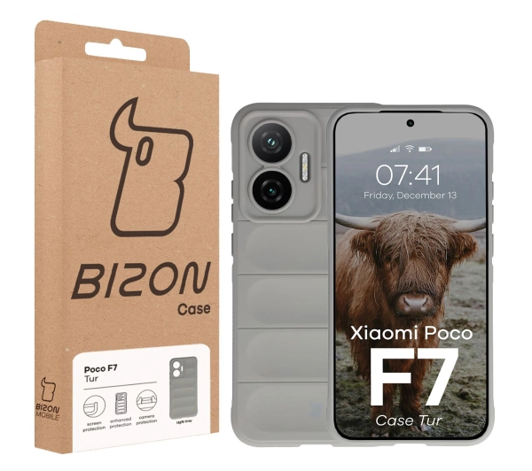 Bizon Tur do Xiaomi Poco F7 Jasnoszary