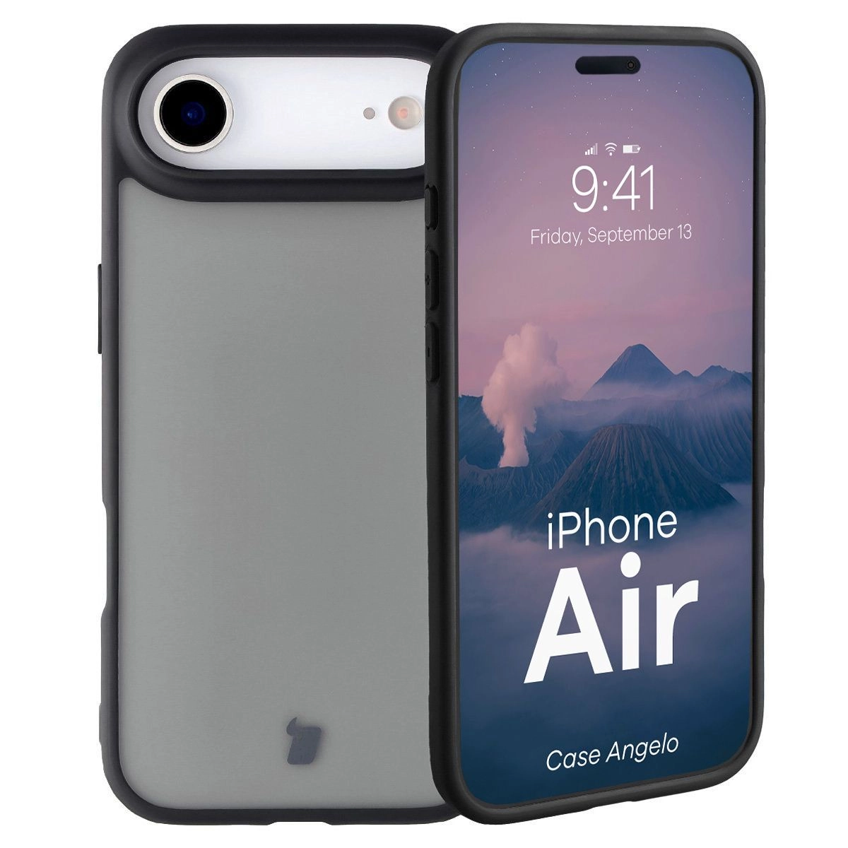 Etui Bizon Angelo do Apple iPhone Air Przydymione z czarną ramką