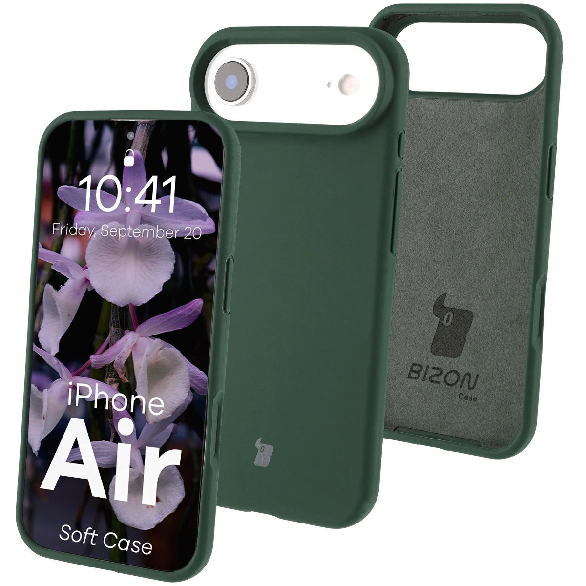 Etui Bizon Silikonowe Soft do Apple iPhone Air Ciemnozielony