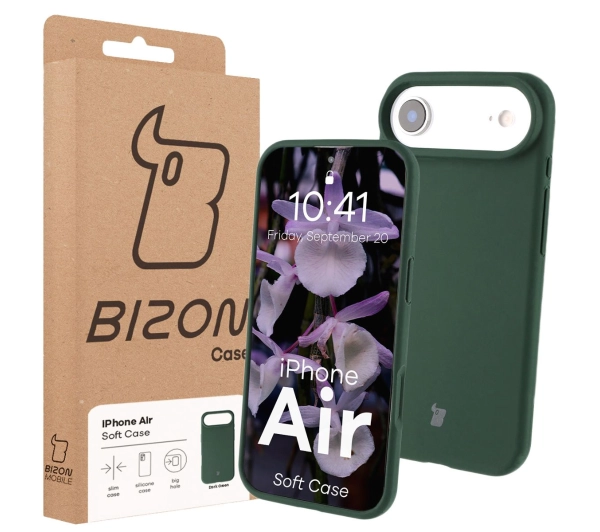Bizon Silikonowe Soft do Apple iPhone Air Ciemnozielony