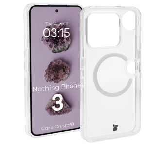 Etui Bizon CrystalO z MagSafe do Nothing Phone 3 Przezroczyste