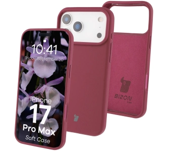 Etui Bizon Silikonowe Soft do Apple iPhone 17 Pro Max / 18 Pro Max Śliwkowy