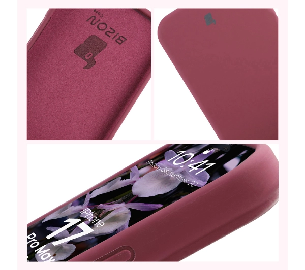Bizon Silikonowe Soft do Apple iPhone 17 Pro Max Śliwkowy