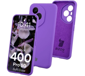 Etui Bizon Soft do Honor 400 Pro 5G Fioletowy