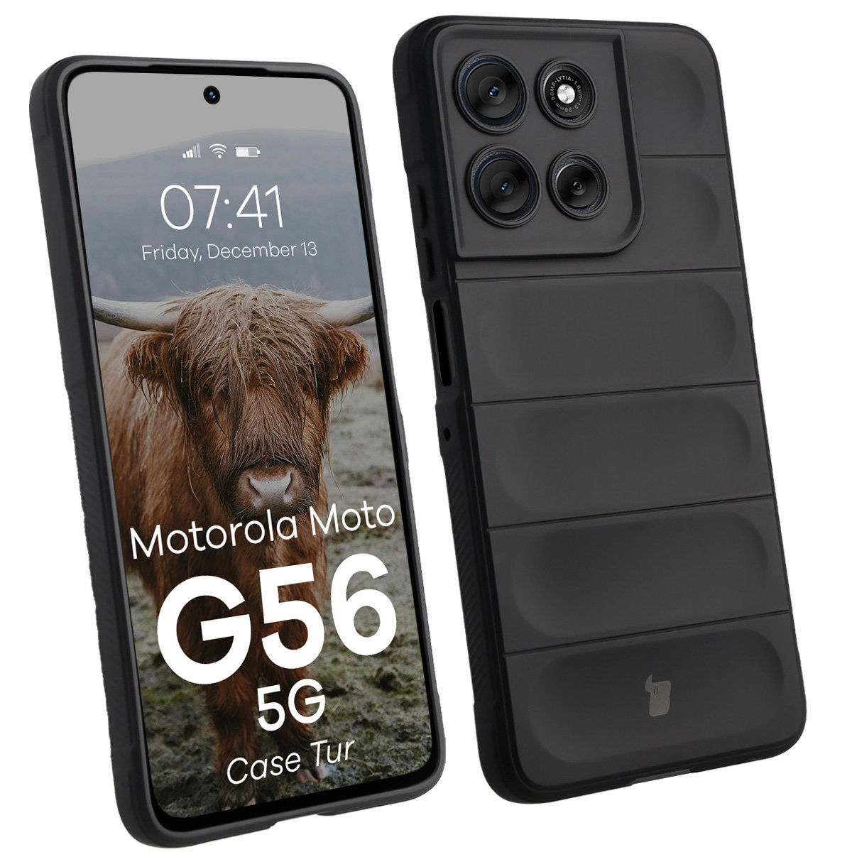 Etui Bizon Tur do Motorola Moto G56 5G Czarny