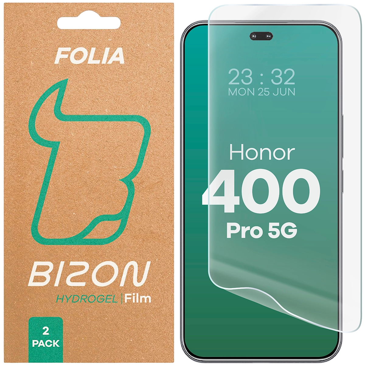 Folia hydrożelowa Bizon na ekran Hydrogel Front do Honor 400 Pro 5G 2 sztuki