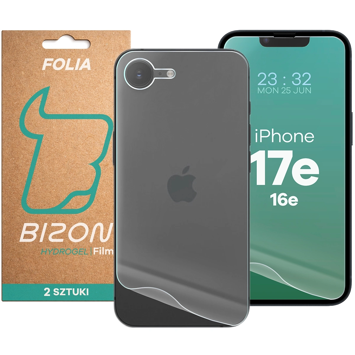 Folia hydrożelowa Bizon na tył i przód Bizon Glass Hydrogel Pack do Apple iPhone 16e/17e