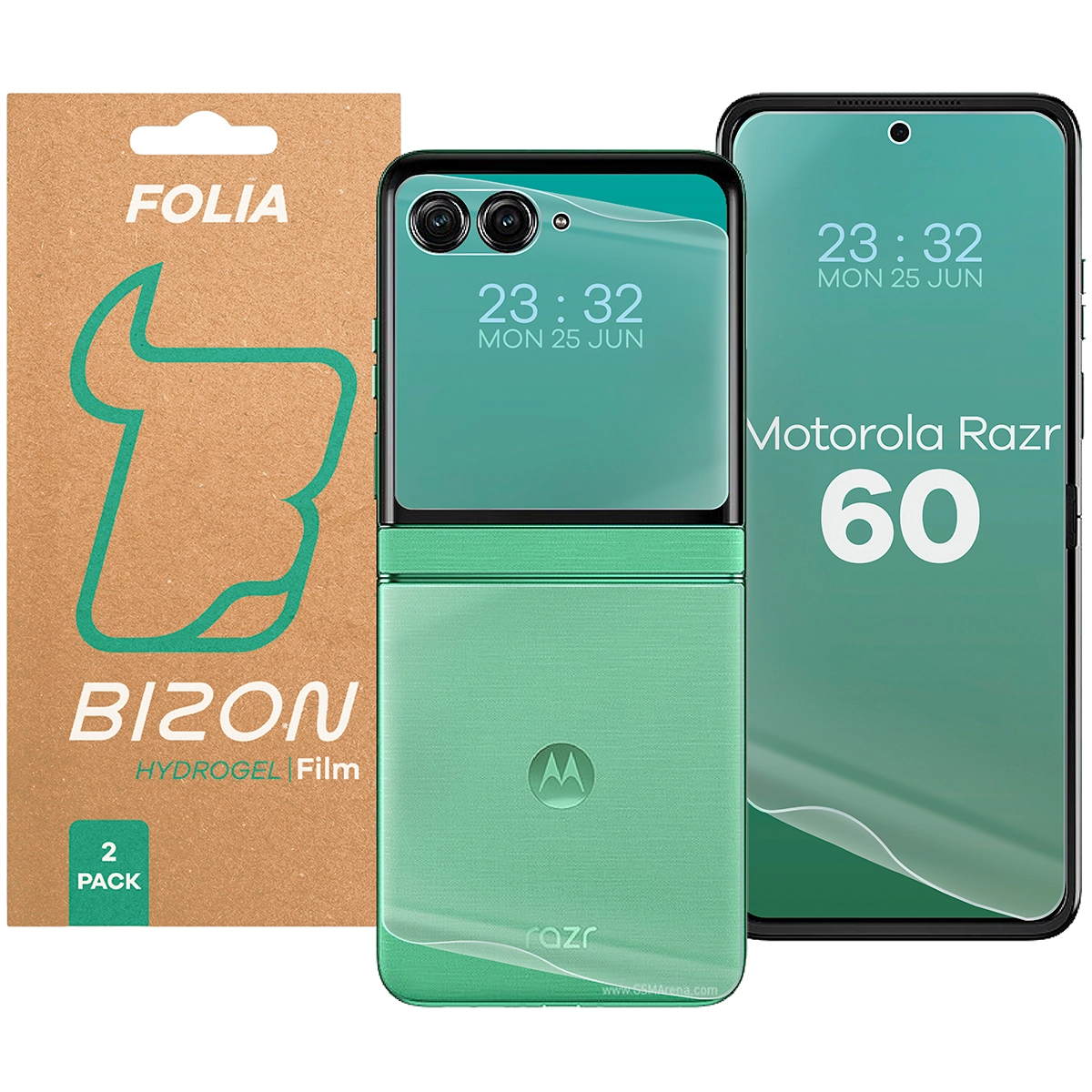 Folia hydrożelowa Bizon na tył i przód Bizon Glass Hydrogel Pack do Motorola Razr 60