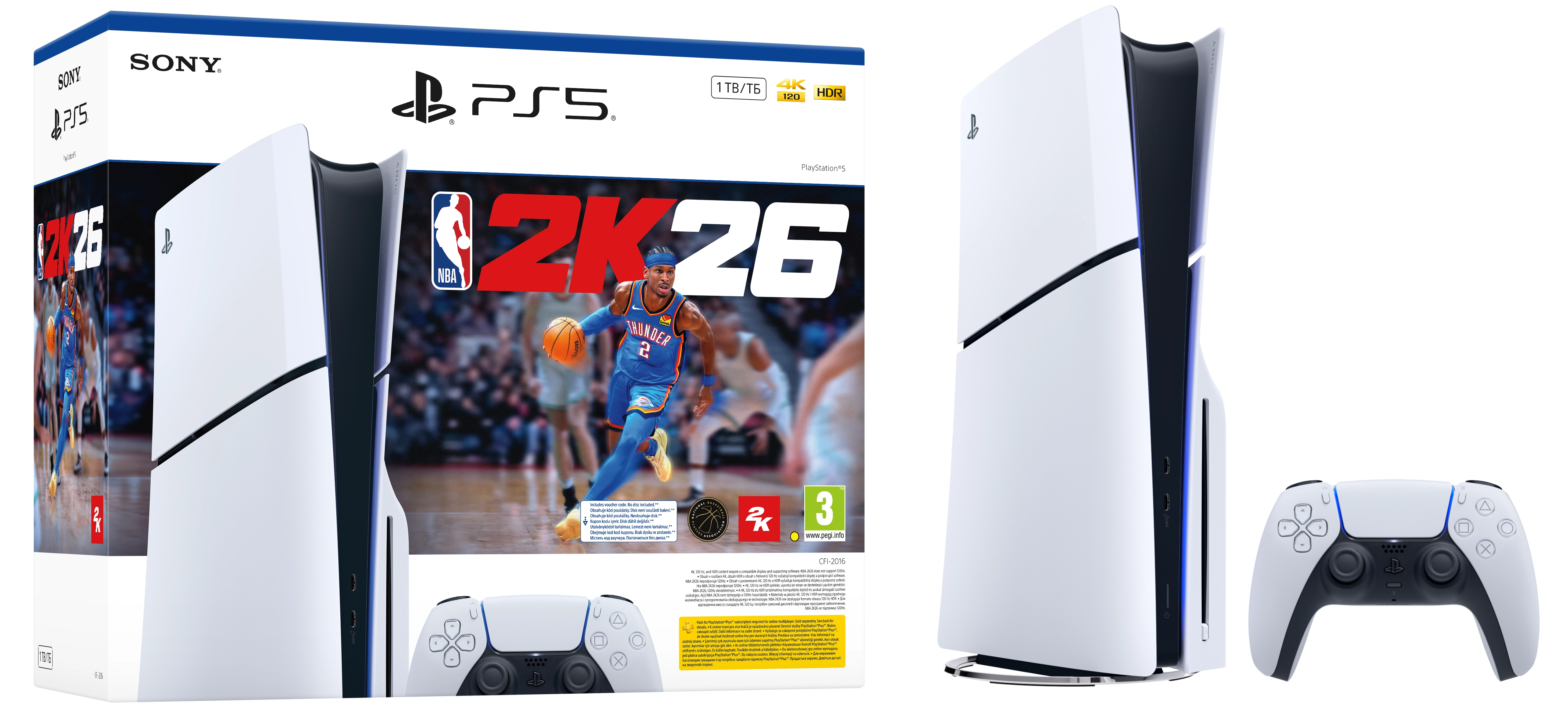 Konsola Sony PlayStation 5 Slim D Chassis (PS5) 1TB z napędem + NBA 2K26