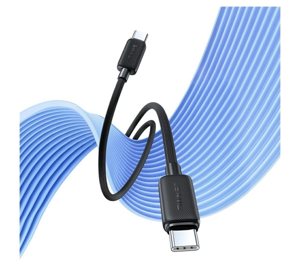 USAMS KY Series 60W USB-C do USB-C 1m Czarny