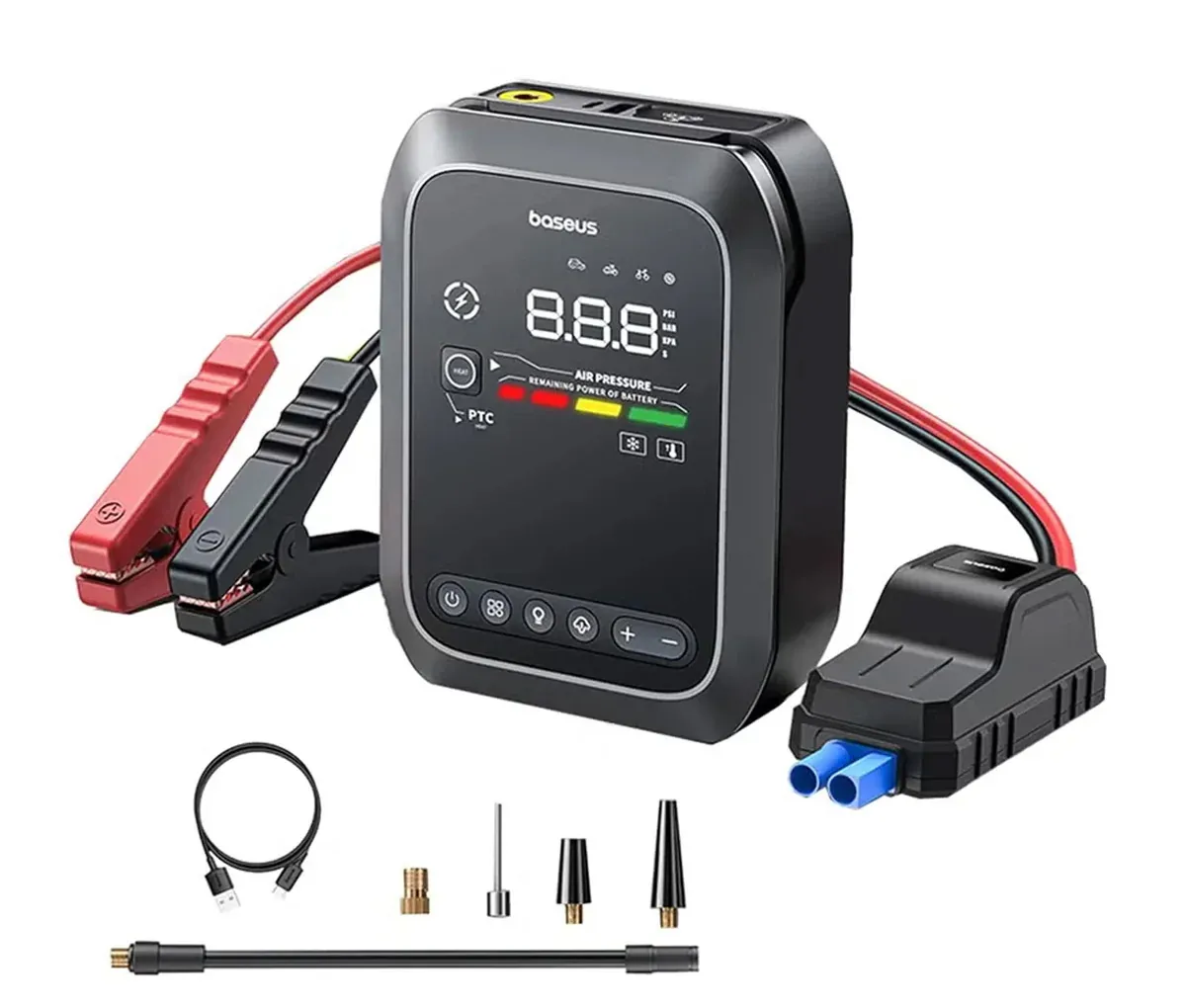 Powerbank Baseus Primetrip Series Super Energy 4w1 Car Jump Starter 3000mAh 1200A Czarny