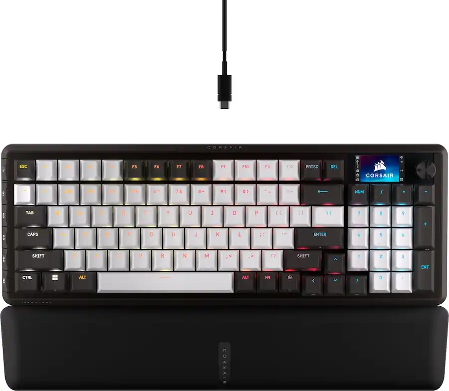 Klawiatura mechaniczna Corsair Vanguard 96 RGB MLX Szaro-bialy