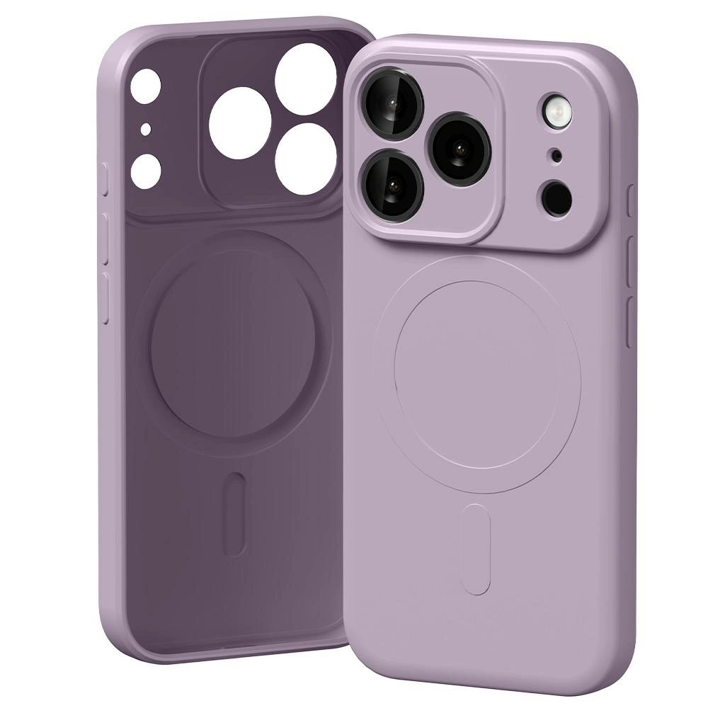 Etui Mercury Semi-Silicone MagSafe do iPhone 17 Pro lawendowa szarość